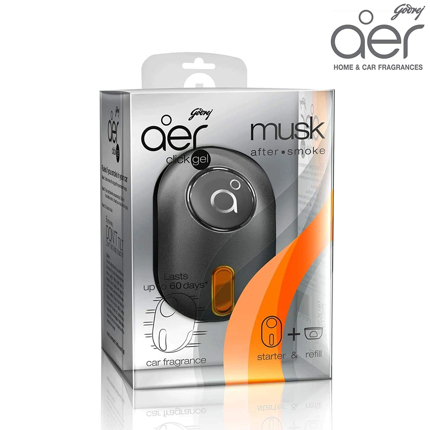 Godrej aer click, Car Vent Air Freshener Kit - Musk After Smoke (10g)-1