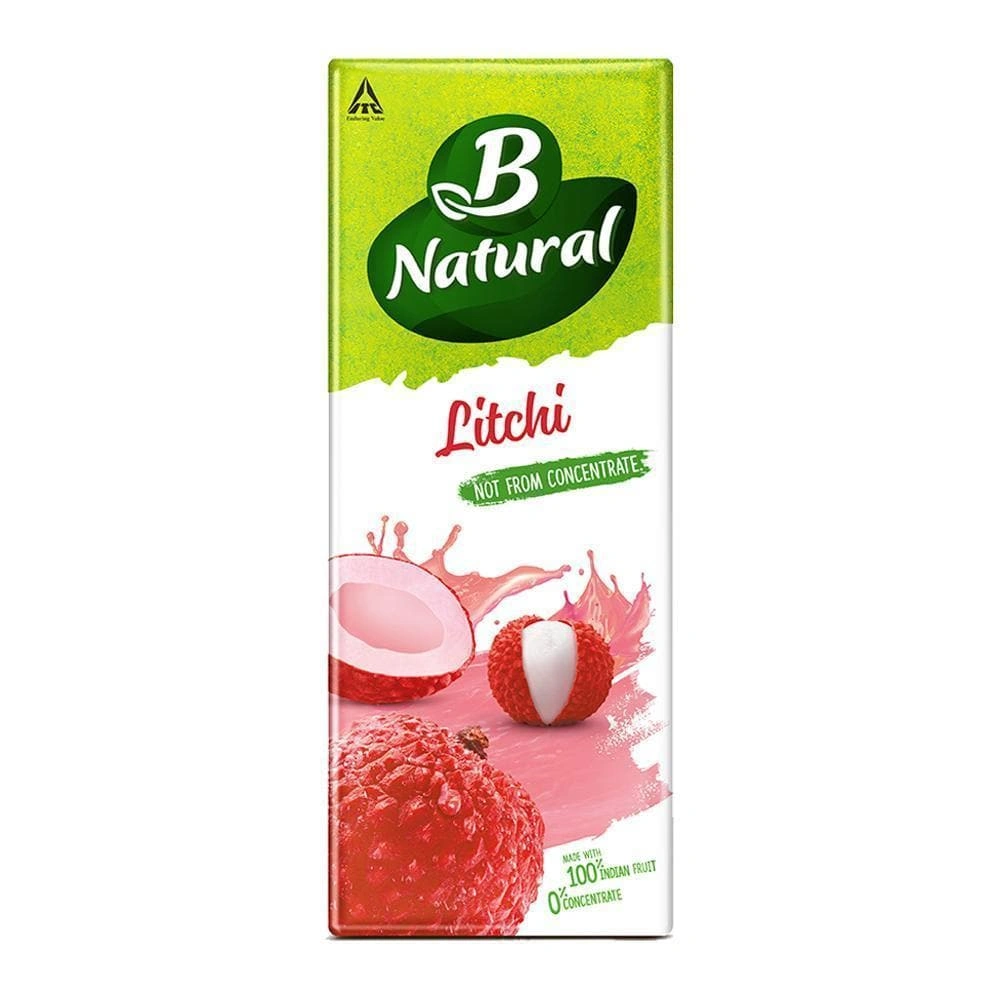 B Natural Litchi Juice 180 ML-BNATLIT