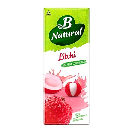 B Natural Litchi Juice 180 ML-BNATLIT