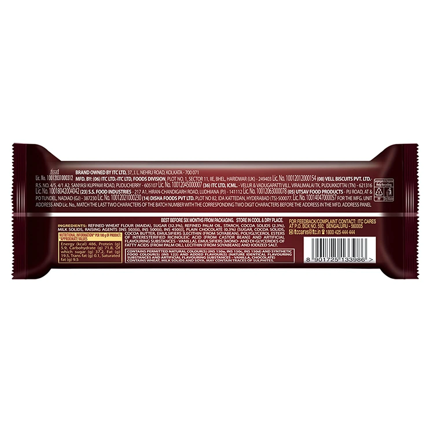 Sunfeast Dark Fantasy Bourbon, Classic Biscuit Made With Real Chocolate, 100g-1