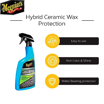 MEGUIAR'S Hybrid Ceramic Spray Wax 768ml Easy to Use Advanced SiO2 Technology Ceramic Wax Protection-1