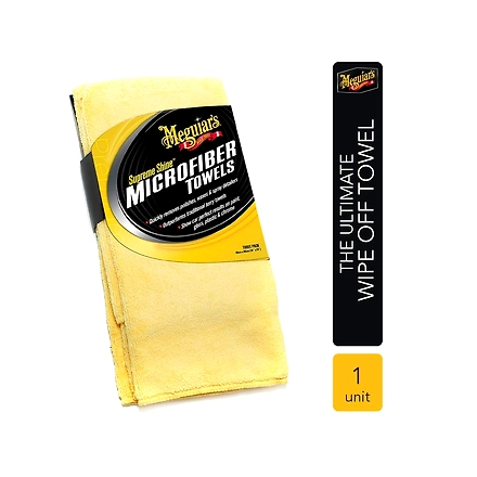 Meguiar's Supreme Shine Thick Deep Microfibre Dual-Sided Washable High Absorbent Car Cleaning Towel (X2010EU) Microfiber-supremeshinemicrofibretowel