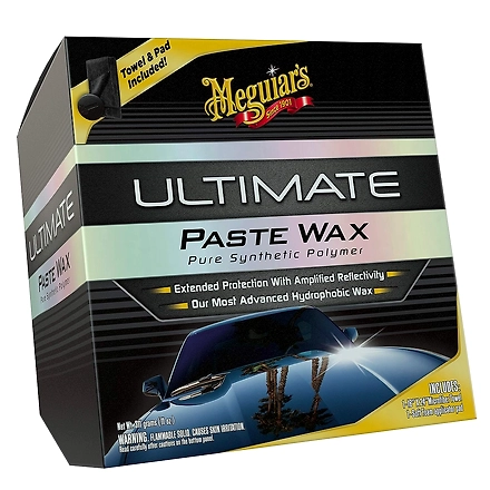 Meguiar's Ultimate Paste Wax Hydrophobic Polymer Technology Synthetic paste wax for durable high gloss wet finish-ultimatepastewax