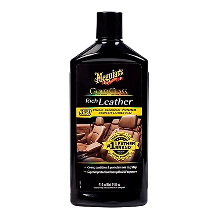 Meguiar'S G7214 Gold Class Leather Cleaner &amp; Conditioner (Soft, supple look &amp; feel, UV &amp; spill protection) 414 ml-MGoldClassLeatherCleaner