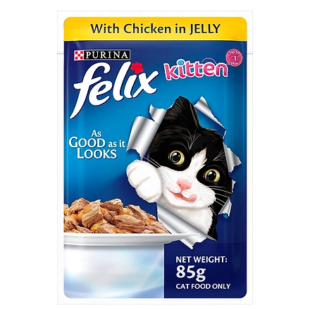 FELIX® As Good As It Looks Wet Food for Kittens|Complete and Balanced Kitten Food |Chicken Flavour |12 Pouches (12 x 85 g) |Buy 10 Get 2 Free-2