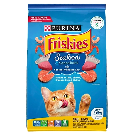 PURINA FRISKIES Seafood Sensation Adult Cat Food Nestle, 2.8 kg-Frisk3
