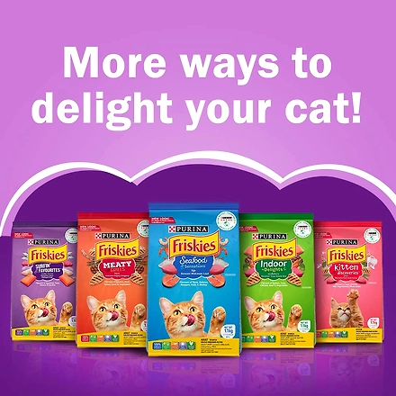 Purina FRISKIES Surfin' Favourites Dry Adult Cat Food, Mackerel Tuna Salmon &amp; Sardine Flavours, 6.5kg-6.5-5