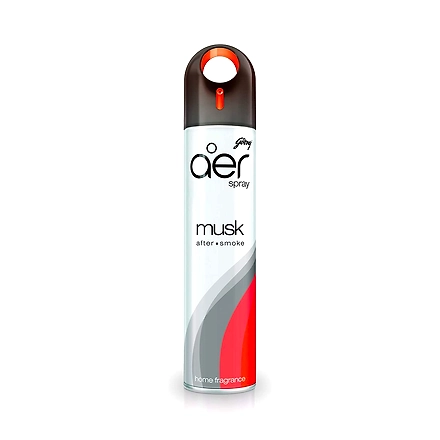 Godrej aer Spray | Room Freshener for Home &amp; Office - Musk After Smoke (220 ml) | Long-Lasting Fragrance-MUSK