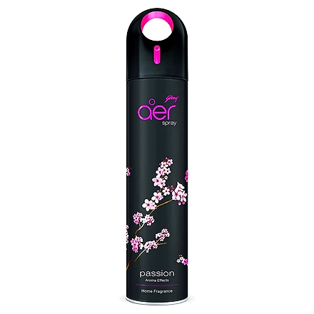 Godrej aer spray | Room Freshener for Home &amp; Office - Passion | Long-Lasting Fragrance (220 ml)-PRS