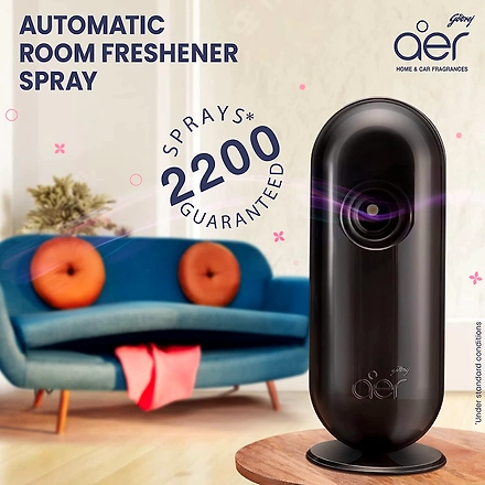Godrej aer Matic Kit - Automatic Room Fresheners with Flexi Control Spray | 2200 Sprays Guaranteed | Lasts up to 60 days (225ml)-1