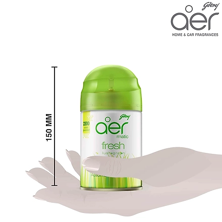 Godrej aer Matic Refill - Automatic Room Fresheners | Fresh Lush Green | 2200 Sprays Guaranteed | Lasts up to 60 days (225ml)-3