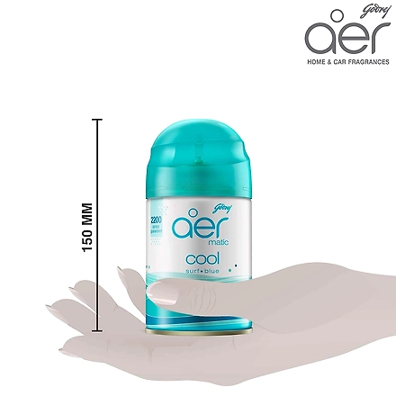 Godrej aer Matic Refill - Automatic Room Fresheners | Cool Surf Blue | 2200 Sprays Guaranteed | Lasts up to 60 days (225ml)-7