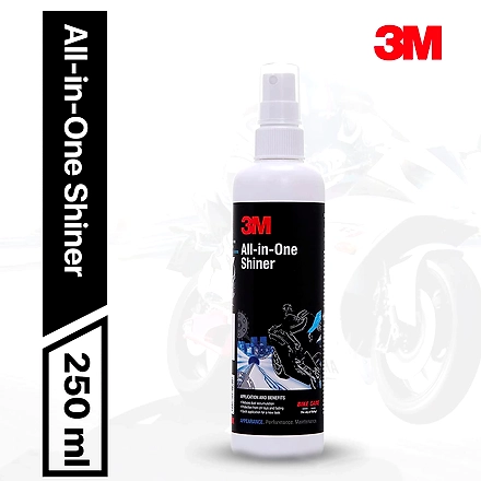 3M All-in-One Shiner (250 ml) | Restore shine on plastic &amp; leather parts on Bikes | Reduce Dust accumulation-4