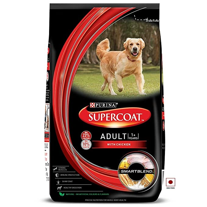 Purina Supercoat Adult Dry Dog Food, Chicken, 2kg Pack-sadult2kg