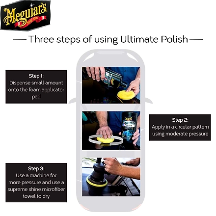 Meguiar's G19216 Ultimate Polish, Pre-Waxing Glaze, removes fine swirls and towel marks, maximum gloss, Long-lasting, Durable protection, Safe on paint...-2