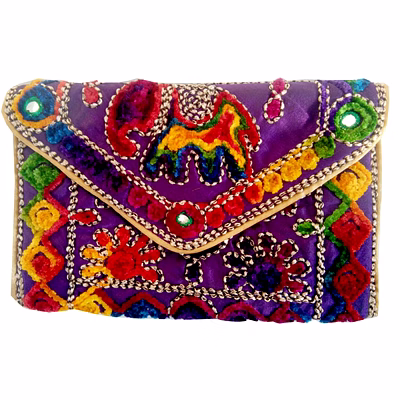 akk- rajasthani embroidery women clutch