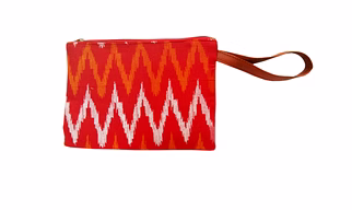 A Kool Kraft Multi Purpose Cotton Zig-Zag Print Pouch for Women and Girls | Cosmetic Bag |Make-up Pouch Bag | Travel Pouch Bag | Jwellery Pouch Bag | Money Pouch Bag