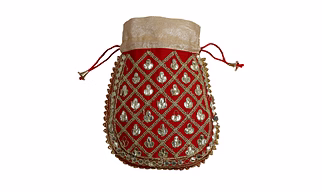 A Kool Kraft -Gotta Patti Traditional Silk Potli Bag | Festival | Function | Celebration | Gift