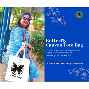 A KOOL KRAFT- Butterfly Tote Bag