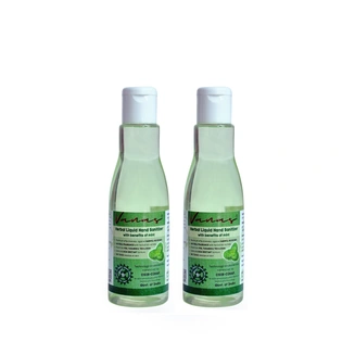 Vanas Herbal Liquid Hand Sanitizer 100ml (Pack of 2 -Fliptop)