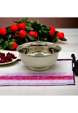 Brass Bowl in Silver Look