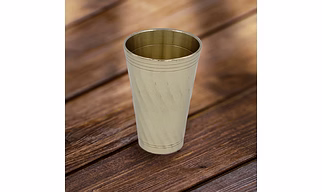 Brass Drinking Glass in Silver Look