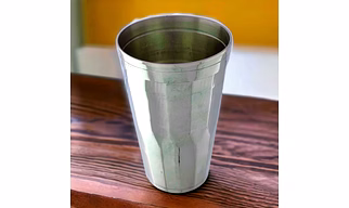Brass Drinking Glass in Silver Look