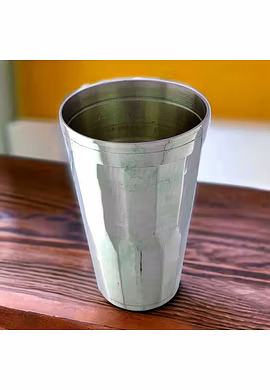 Brass Drinking Glass in Silver Look