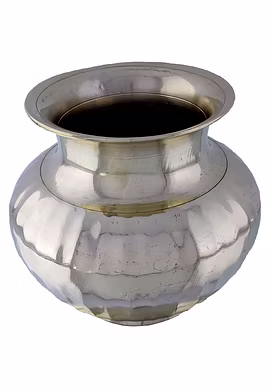 Brass Lota Kalash in Silver Look