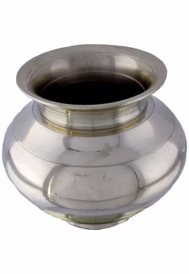 Brass Lota Kalash in Silver Look
