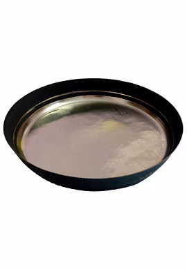 Brass Golden Chhiluee Thali 10 in 600 gm