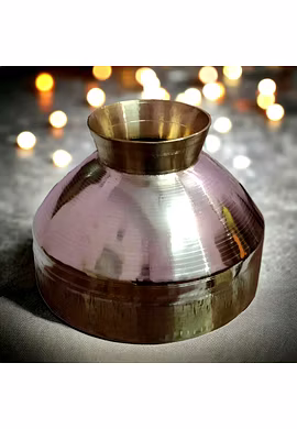 Brass Water Storage Handa in Golden Look