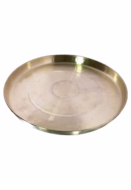 Brass Big Parat Thali in Golden Look