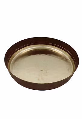 Brass Golden Akan Thali 11 in 1.75 kg