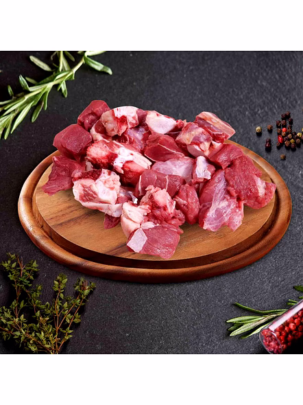 Premium Pork Curry Cut - Bone and Skin Included - 500 gm-6