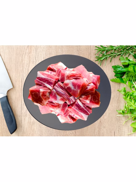 Premium Pork Curry Cut - Bone and Skin Included - 500 gm-7