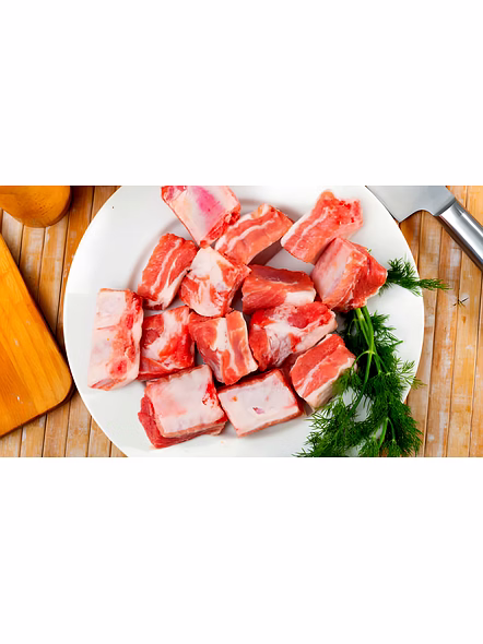 Premium Pork Curry Cut - Bone and Skin Included - 500 gm-5