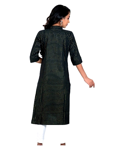 Black Golden Lining Kurti-2