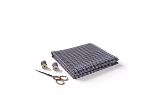 Unstitched Woven Dogtooth Tweed Fabric