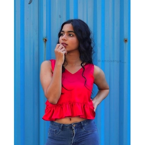 Satin Shimmer Knot Top