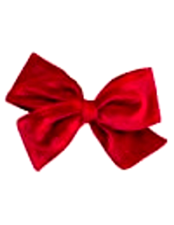 handmade velvet knot hair bows with alligator for girls (red color)-QD-LRA1-S2RN