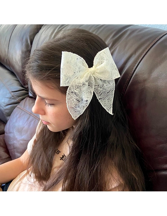 handmade Ivory hair bows…-F1-TNLS-29EU