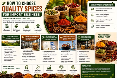 Premium export-quality spices prepared for quality inspection and global import business