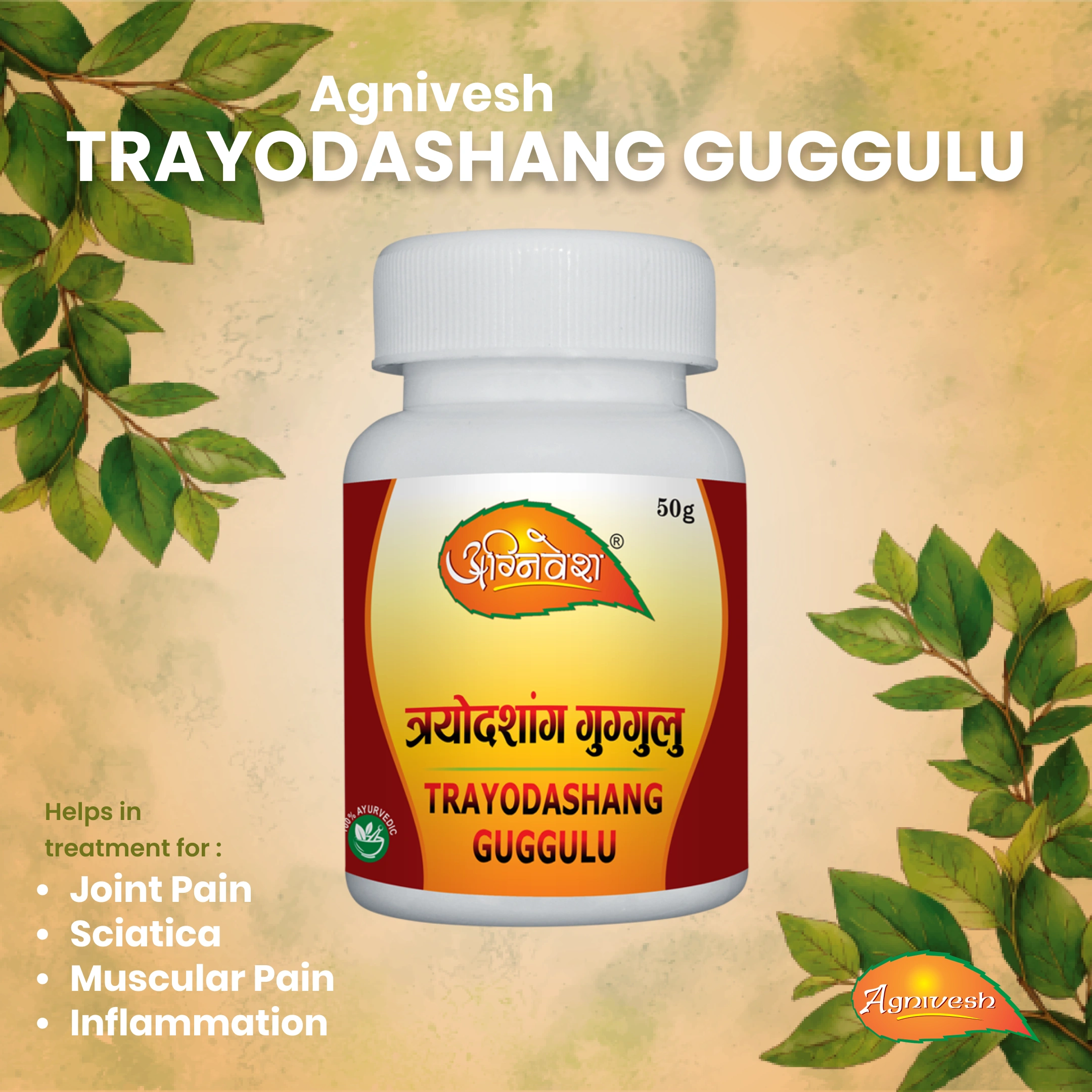 AGNIVESH TRAYODASHANG GUGGULU-10g-1