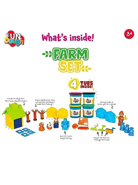 Funskool Kids Toys FUNDOUGH FARM SET-4