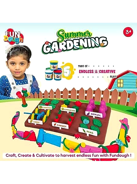 Funskool Kids Toys FUNDOUGH SUMMER GARDENING-1731600-4