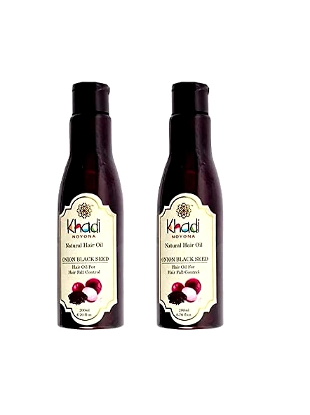 Khadi Noyona by Bluekites-Onion Black Seed Hair Oil For Hair Fall Control