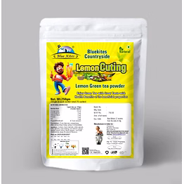 bluekites countryside natural lemon green tea powder drink - 25 sachets