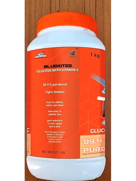 Bluekites Glucose with vitaminC Orange Energy Drink 1kg Pack of 2
