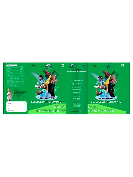 Glucose-D BLUEKITES GLUCOSE-DREGULAR Energy Drink 1KG PACK OF 2